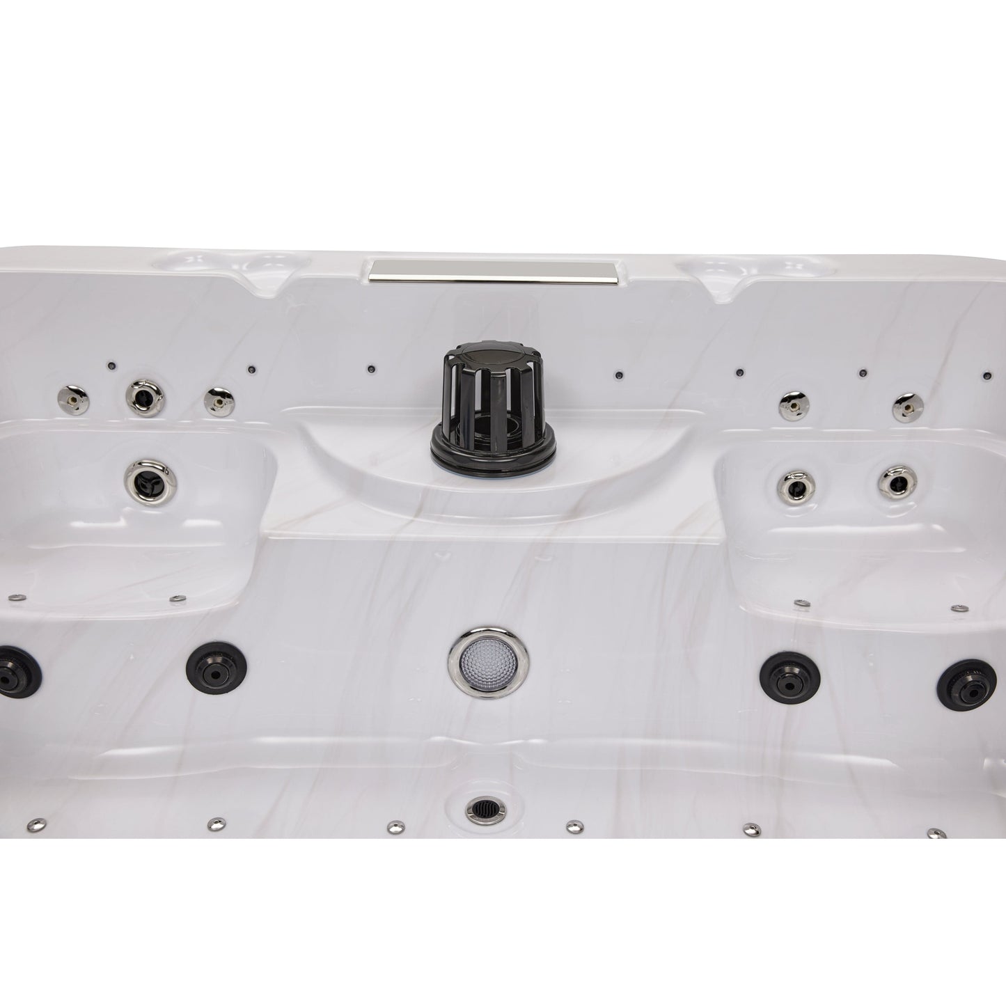 Luxury Spas Social 5 Person Studio Series Hot Tub (WS-297) - Cloud Gray