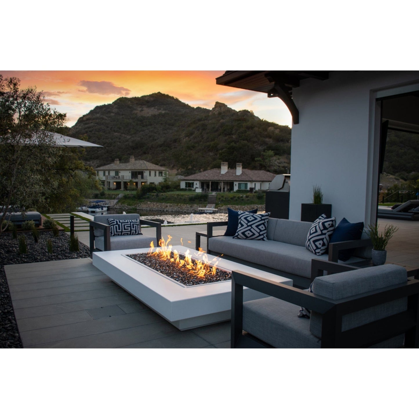 Archpot Midway Rectangle Low Fire Table - 72X48X13