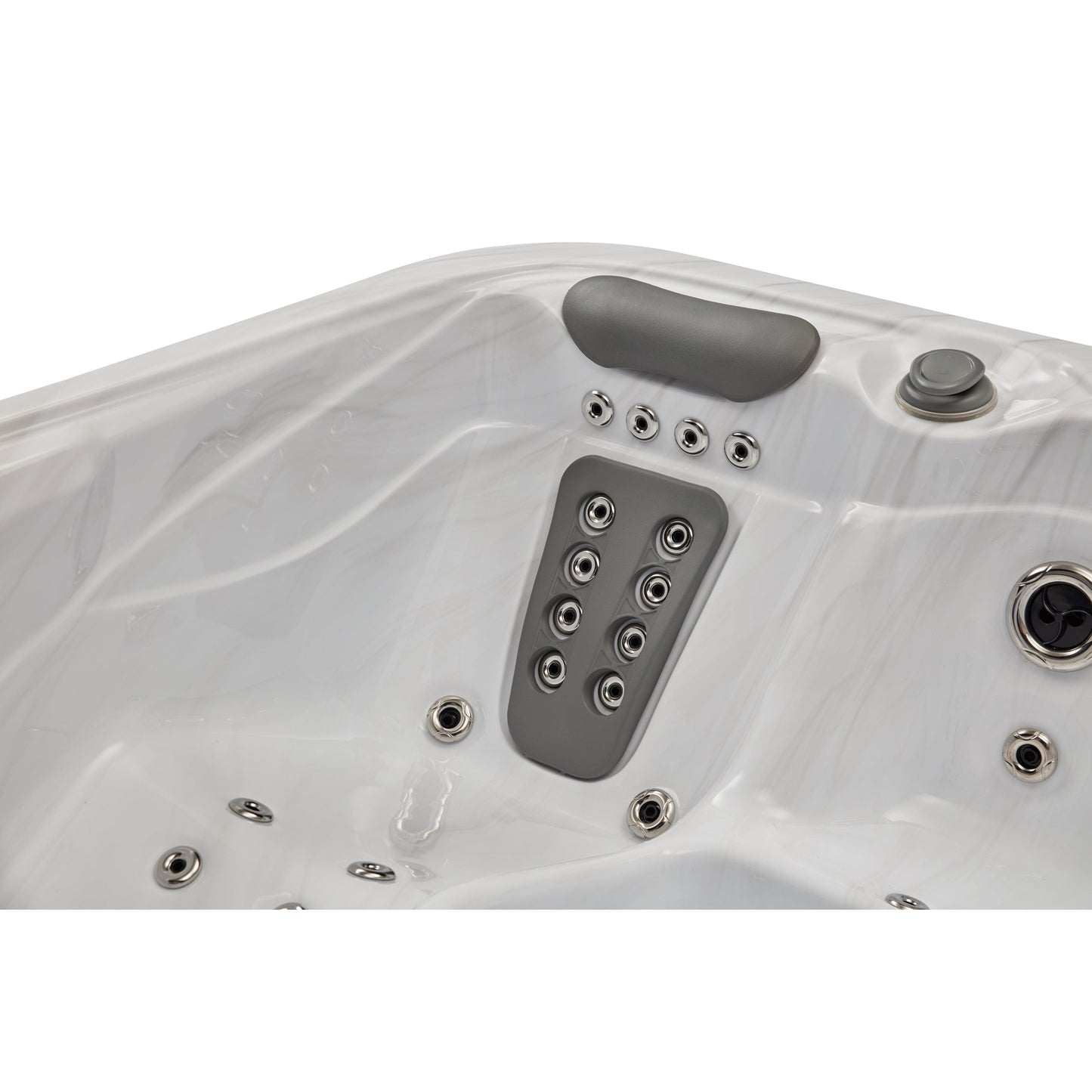 Luxury Spas Casey 3 Person Elite Series Hot Tub (WS-595 CG) - Cloud Gray