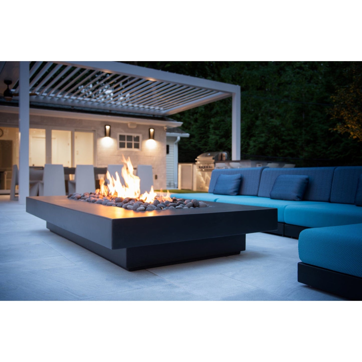 Archpot Midway Rectangle Low Fire Table - 72X48X13