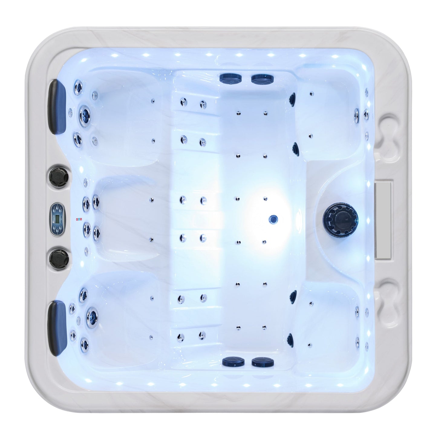 Luxury Spas Social 5 Person Studio Series Hot Tub (WS-297) - Cloud Gray