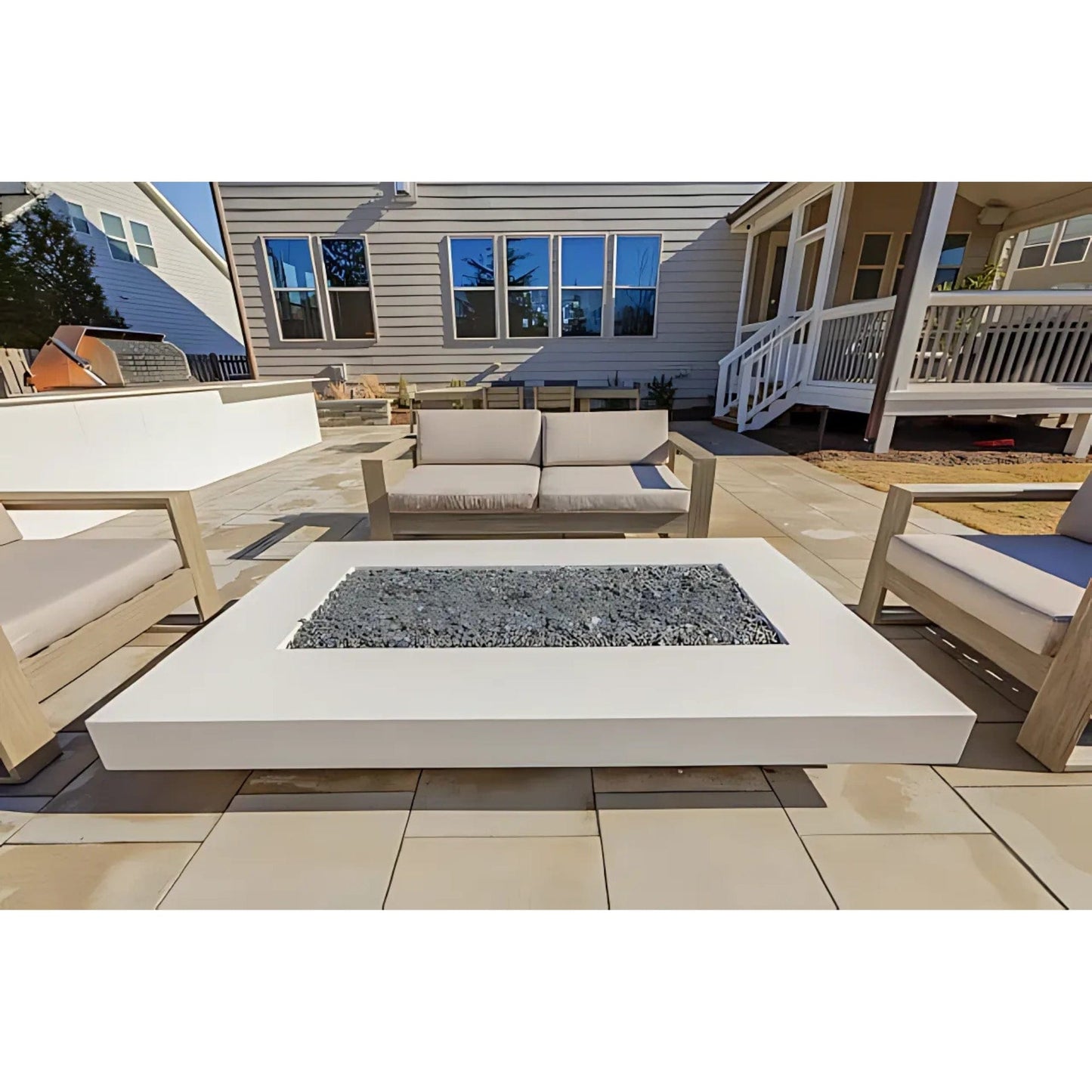 Archpot Midway Rectangle Low Fire Table - 72X48X13