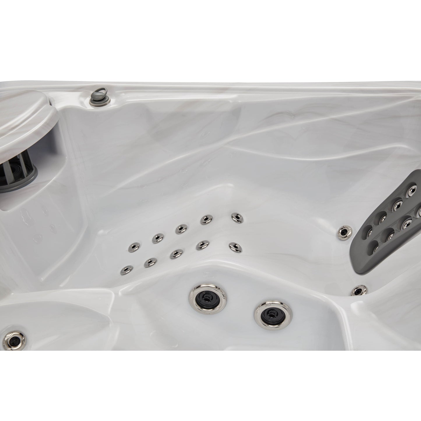 Luxury Spas Casey 3 Person Elite Series Hot Tub (WS-595 CG) - Cloud Gray