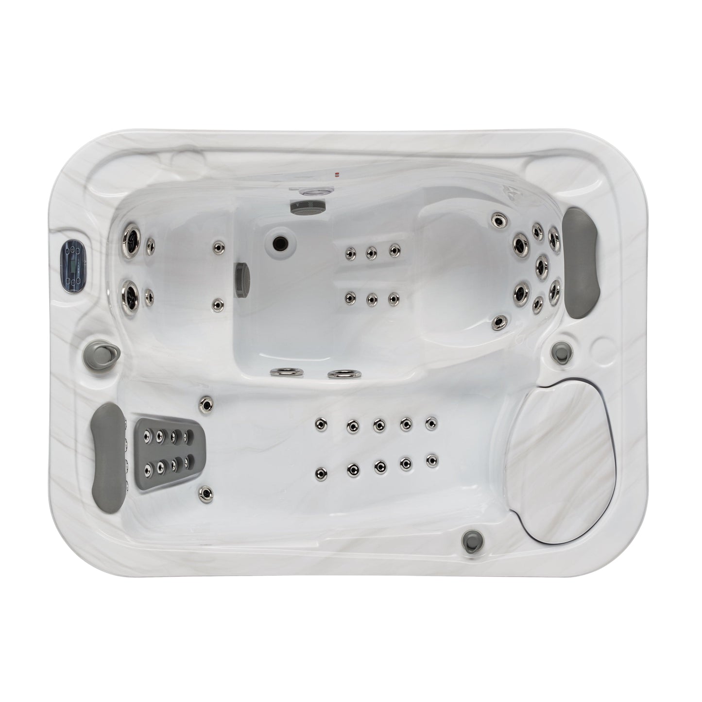 Luxury Spas Casey 3 Person Elite Series Hot Tub (WS-595 CG) - Cloud Gray