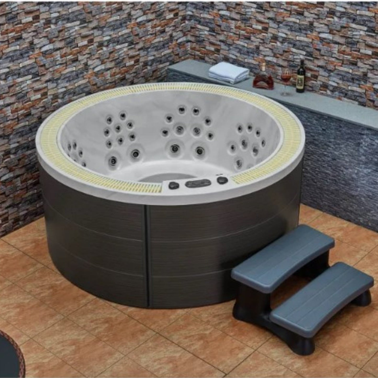 Luxury Spas Oscar Studio Series 6 Person Hot Tub (WS-007 CG) - Cloud Gray