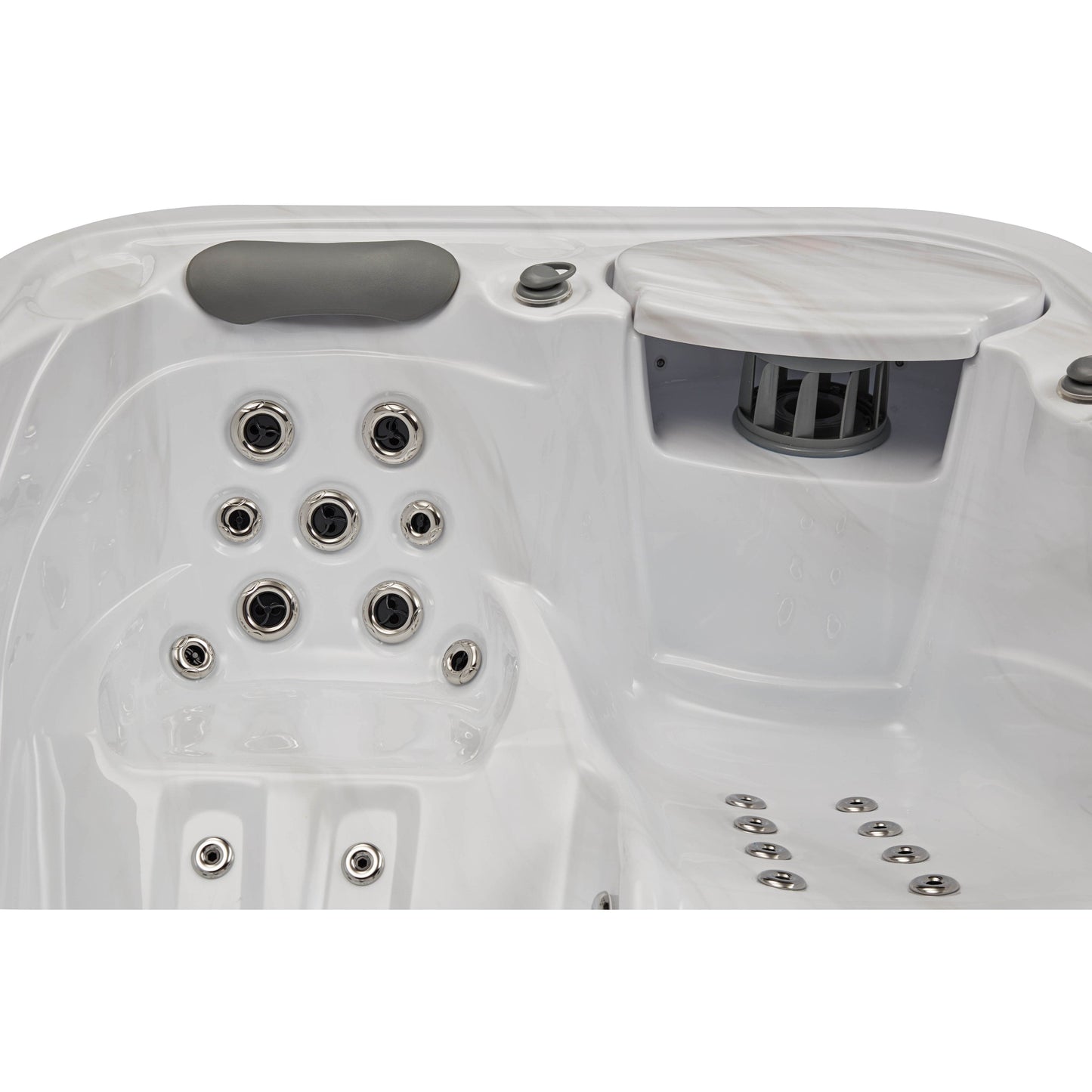 Luxury Spas Casey 3 Person Elite Series Hot Tub (WS-595 CG) - Cloud Gray