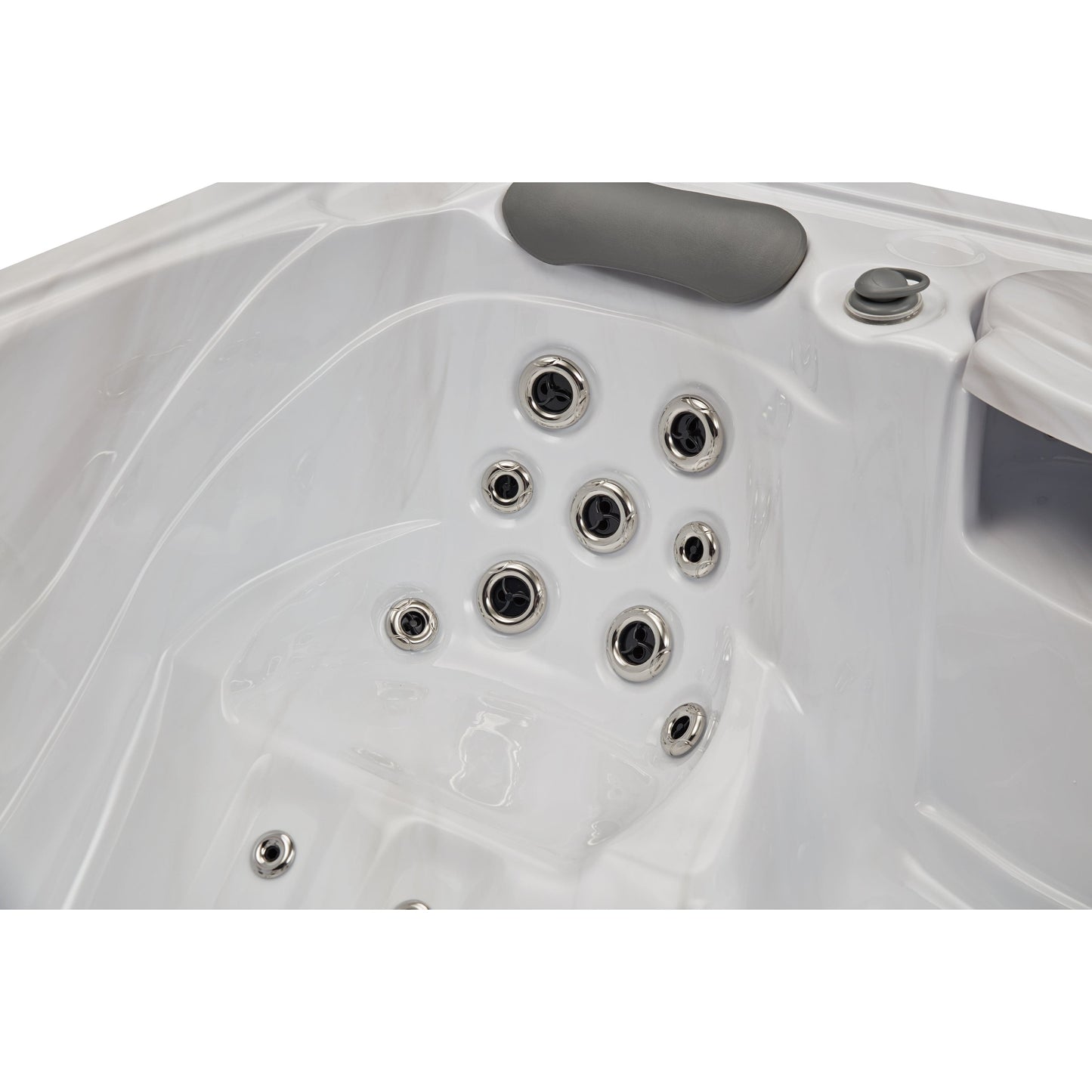Luxury Spas Casey 3 Person Elite Series Hot Tub (WS-595 CG) - Cloud Gray
