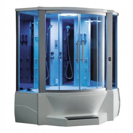 Mesa 701A 66" Combination Corner Steam Shower With Jetted Tub