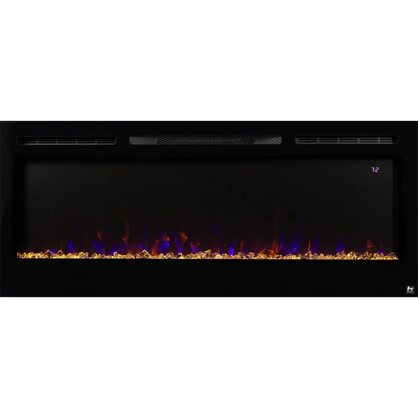 The Sideline 50" Recessed Black Electric Fireplace