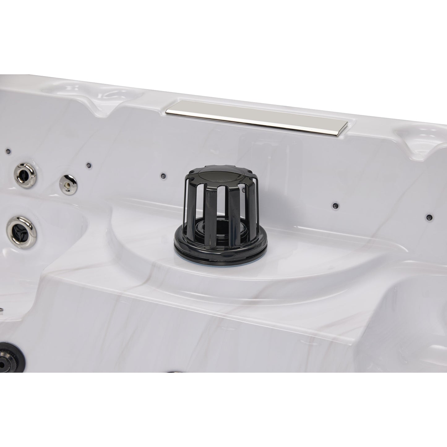 Luxury Spas Social 5 Person Studio Series Hot Tub (WS-297) - Cloud Gray