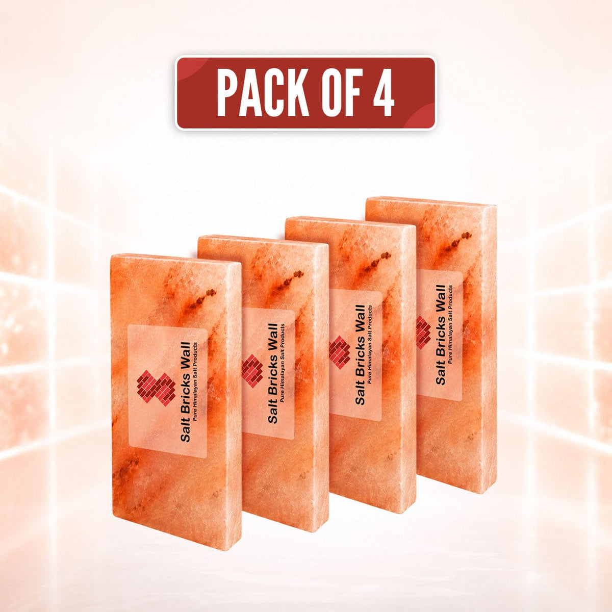 Himalayan Pink Salt Tiles Pack of 4 | Free Shipping