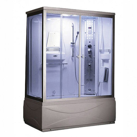 Mesa 905 61" Combination Rectangular Steam Shower with Jetted Tub