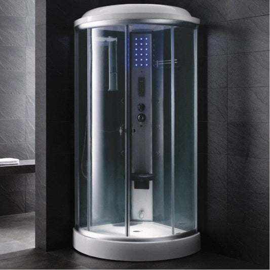 Mesa 9090C 36" Free Standing Corner Walk In Steam Shower