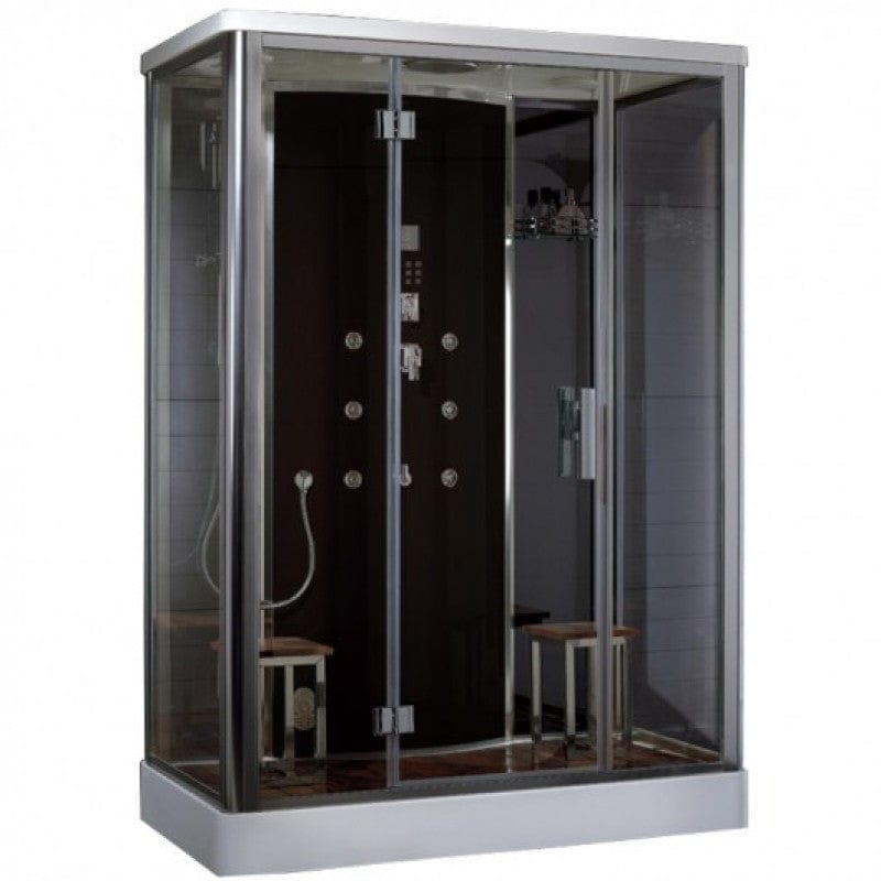 Platinum DZ956F8 59" Rectangular Free Standing Steam Shower - Black