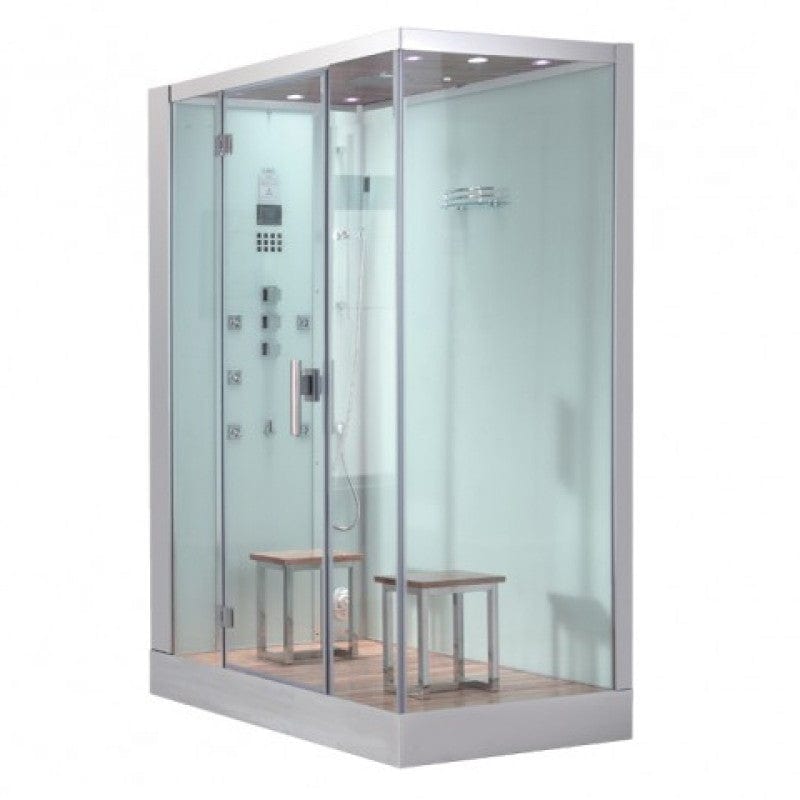Platinum DZ961F8-Left 59" Walk-In Steam Shower - White