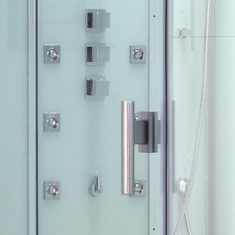 Platinum DZ961F8-Left 59" Walk-In Steam Shower - White