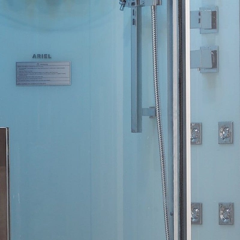 Platinum DZ963F8 39" Corner Free Standing Steam Shower - White