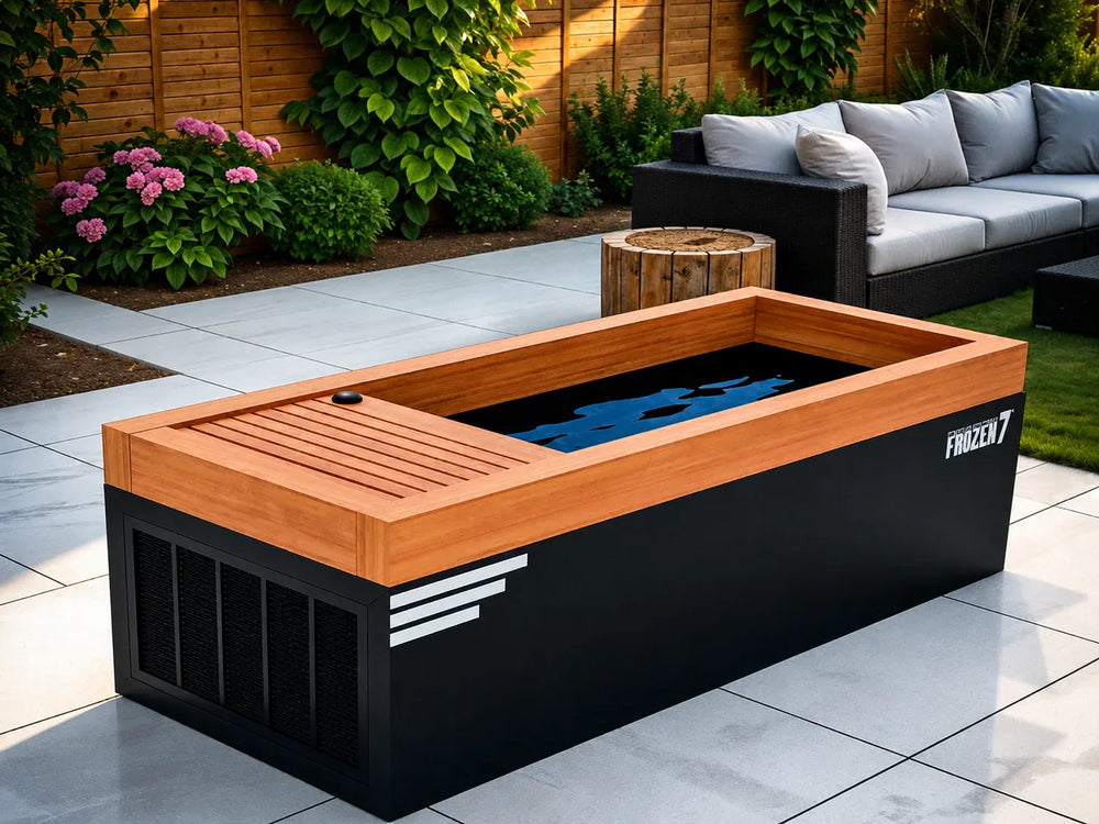 Image of modern home cold plunge tub.