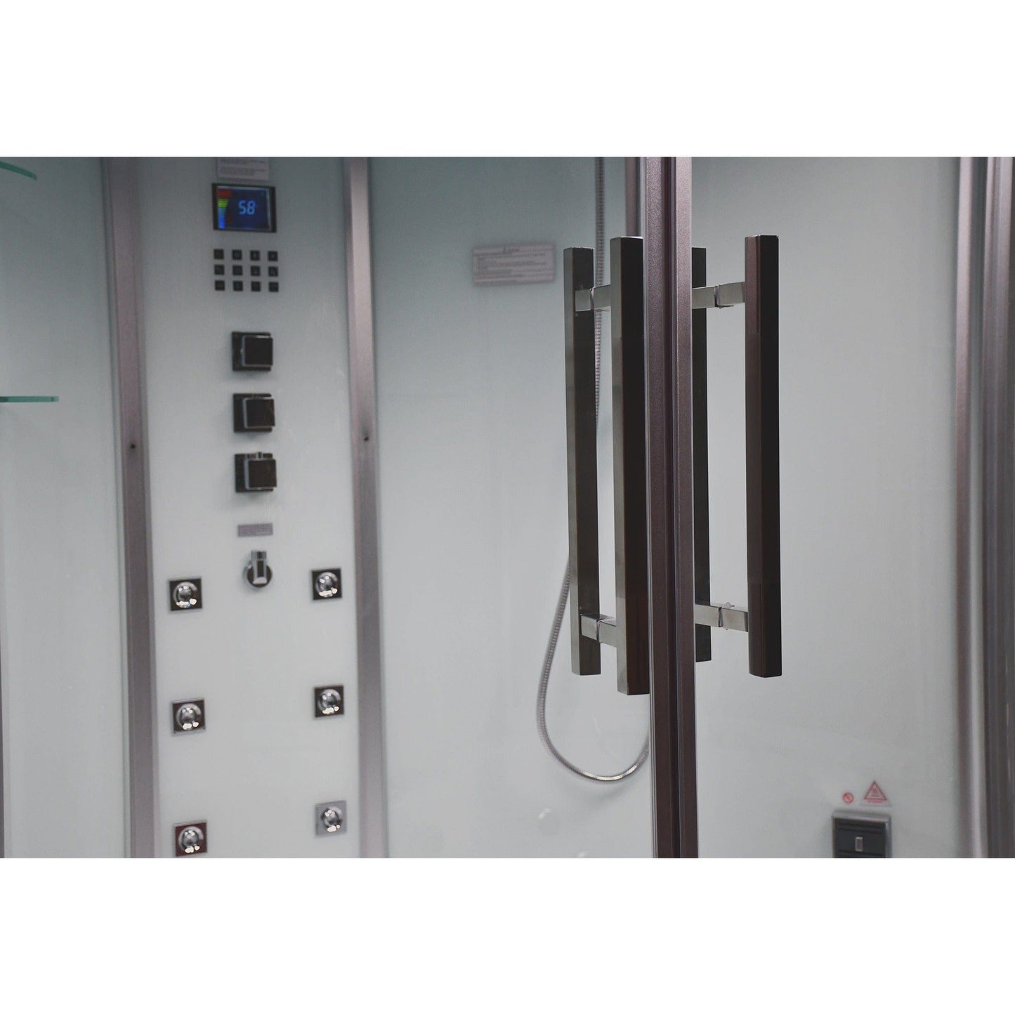 Platinum DA333 59" Corner Combination Steam Shower with Jetted Bathtub