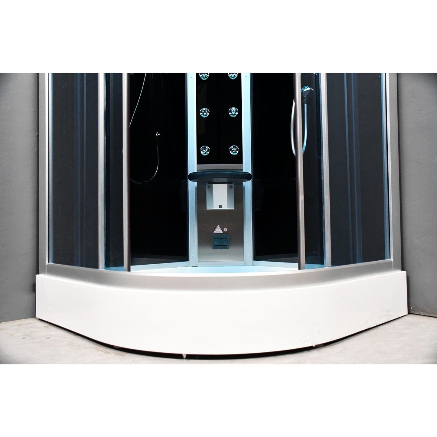 Platinum DZ901L 42" Corner Steam Shower - Blue Glass