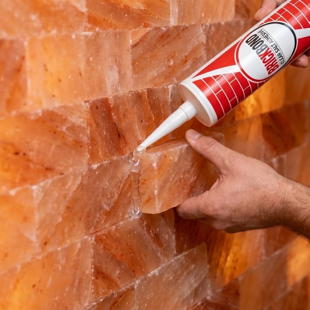 BrickBond - Himalayan Salt Adhesive for Joining Salt Bricks Salt Wall, Transparent