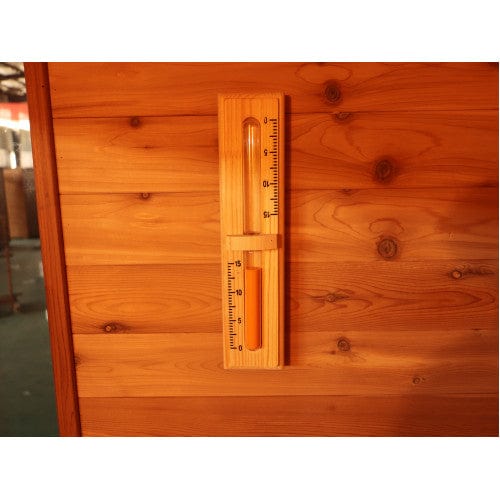 Sunray Denali 4-Person Contemporary Outdoor Sauna with Harvia Heater