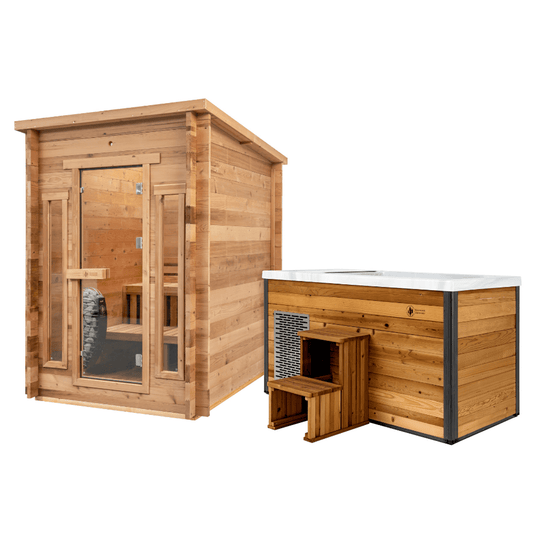 Redwood Outdoors Cabin Sauna x Denali Cold Plunge
