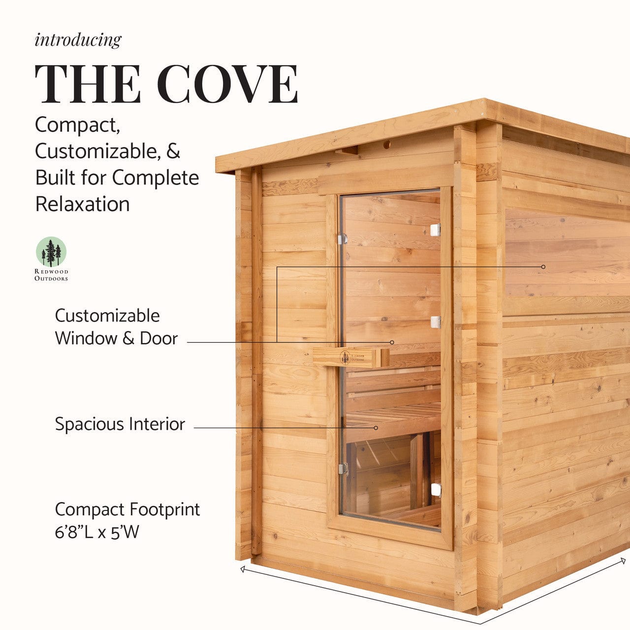 Redwood Outdoors Cove - 3 Person Sauna