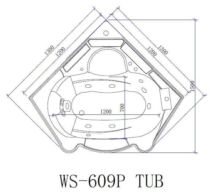 Mesa 609P 48" Combination Corner Steam Shower