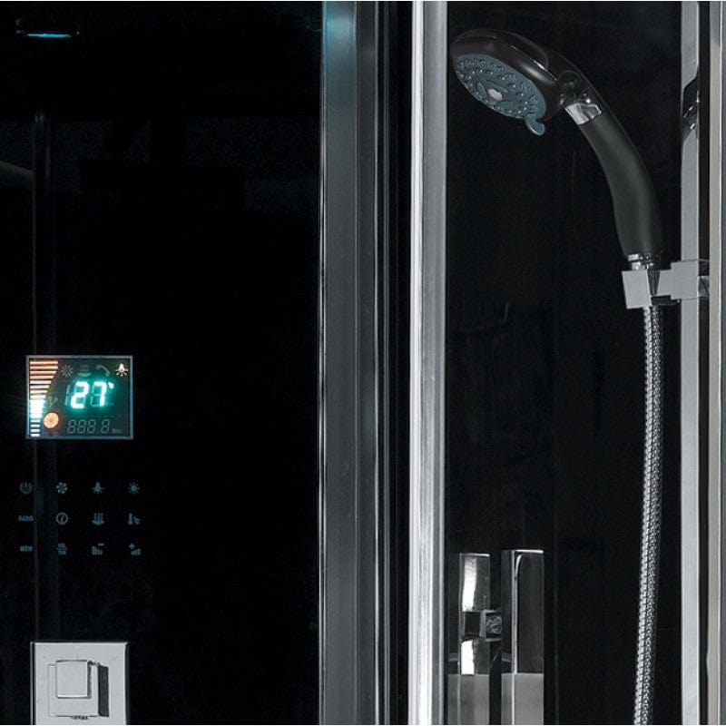 Platinum DA333F8 59" Corner Combination Steam Shower with Jetted Bathtub