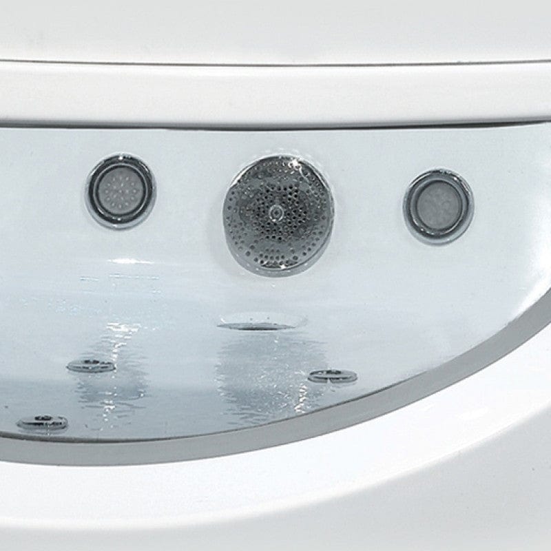 Platinum DA333F8 59" Corner Combination Steam Shower with Jetted Bathtub