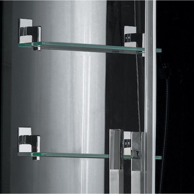 Platinum DA333F8 59" Corner Combination Steam Shower with Jetted Bathtub