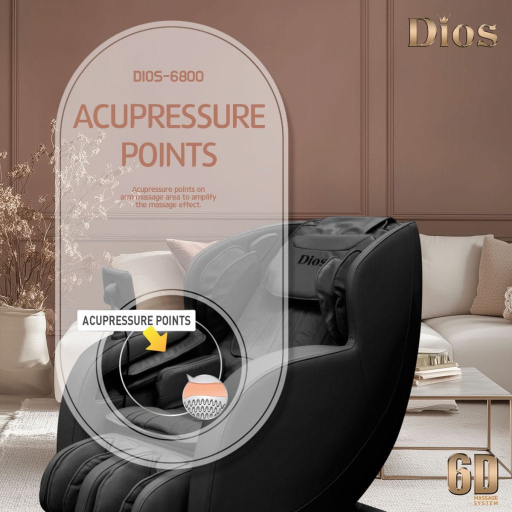 Dios Massage Chair 6D Dual Core Air Roller SL-track - Dios-6800
