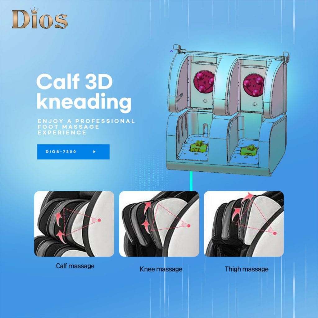 Dios Massage Chair 7D Dual Core Air Roller SL-track with 3D Calf Kneading - Dios-7300