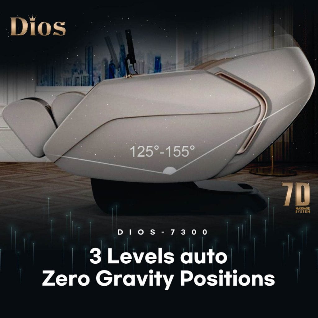 Dios Massage Chair 7D Dual Core Air Roller SL-track with 3D Calf Kneading - Dios-7300