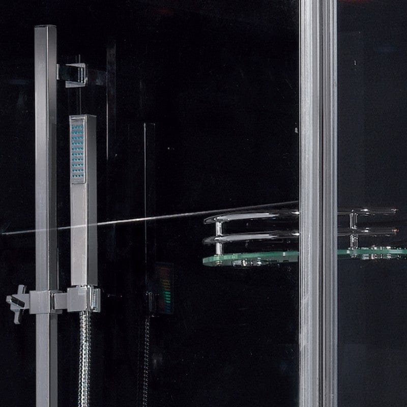 Platinum DZ959F8-R Right 47" Rectangular Steam Shower - Black