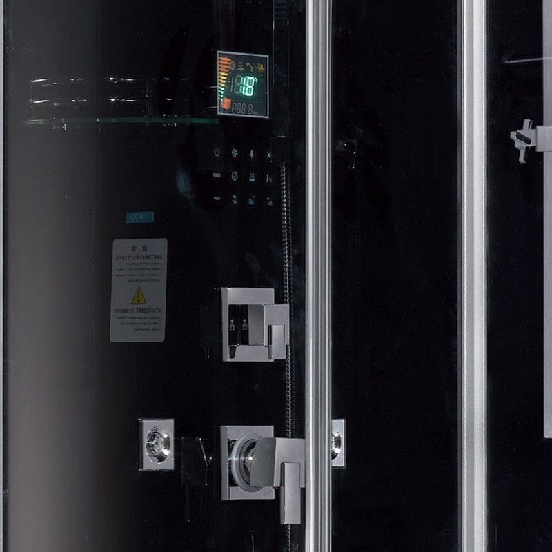 Platinum DZ959F8-R Right 47" Rectangular Steam Shower - Black