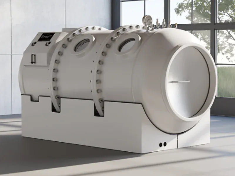 Image of a hard shell chamber (hyperbaric oxygen chamber).