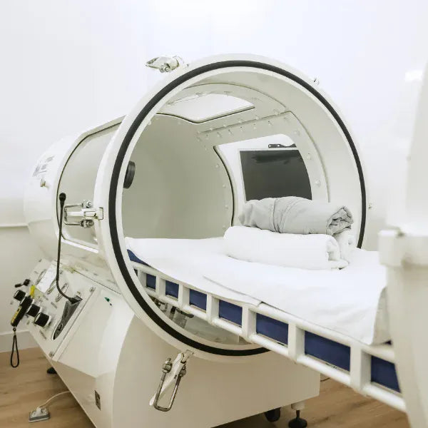 Image of a hyperbaric chamber in a home.