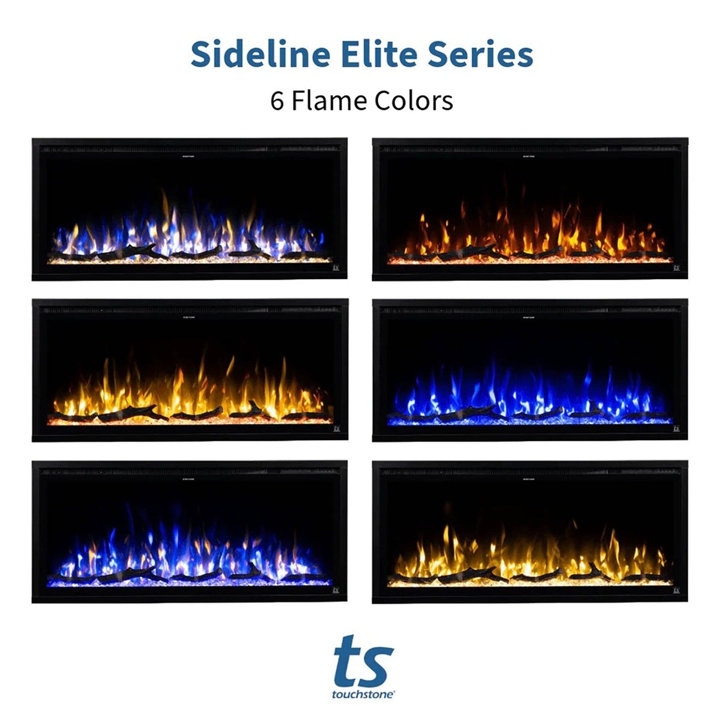 Sideline Elite Smart 42" WiFi-Enabled Recessed Electric Fireplace (Alexa/Google Compatible)