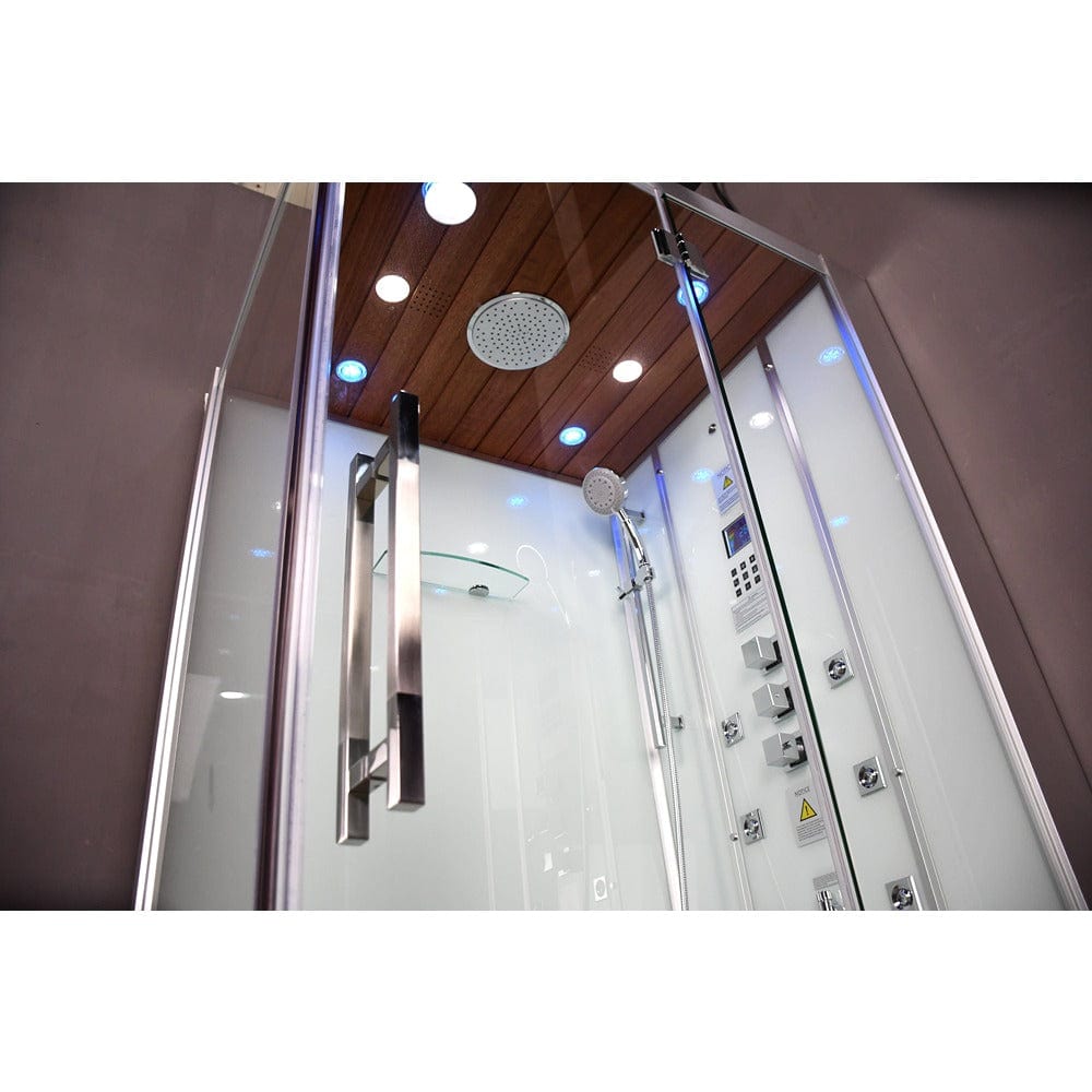 Platinum DZ959F8R Right 47" Rectangular Free Standing Steam Shower - White