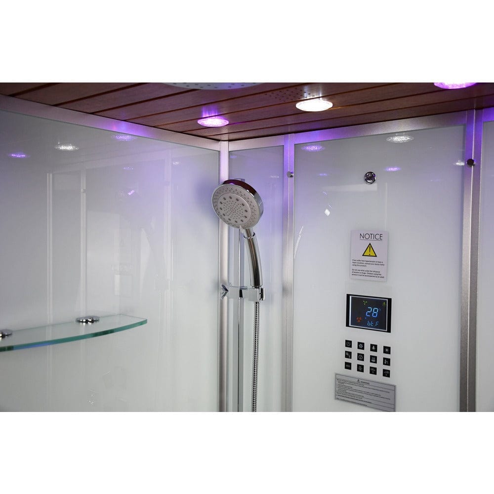 Platinum DZ959F8R Right 47" Rectangular Free Standing Steam Shower - White