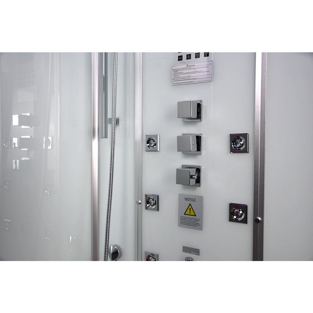 Platinum DZ959F8R Right 47" Rectangular Free Standing Steam Shower - White