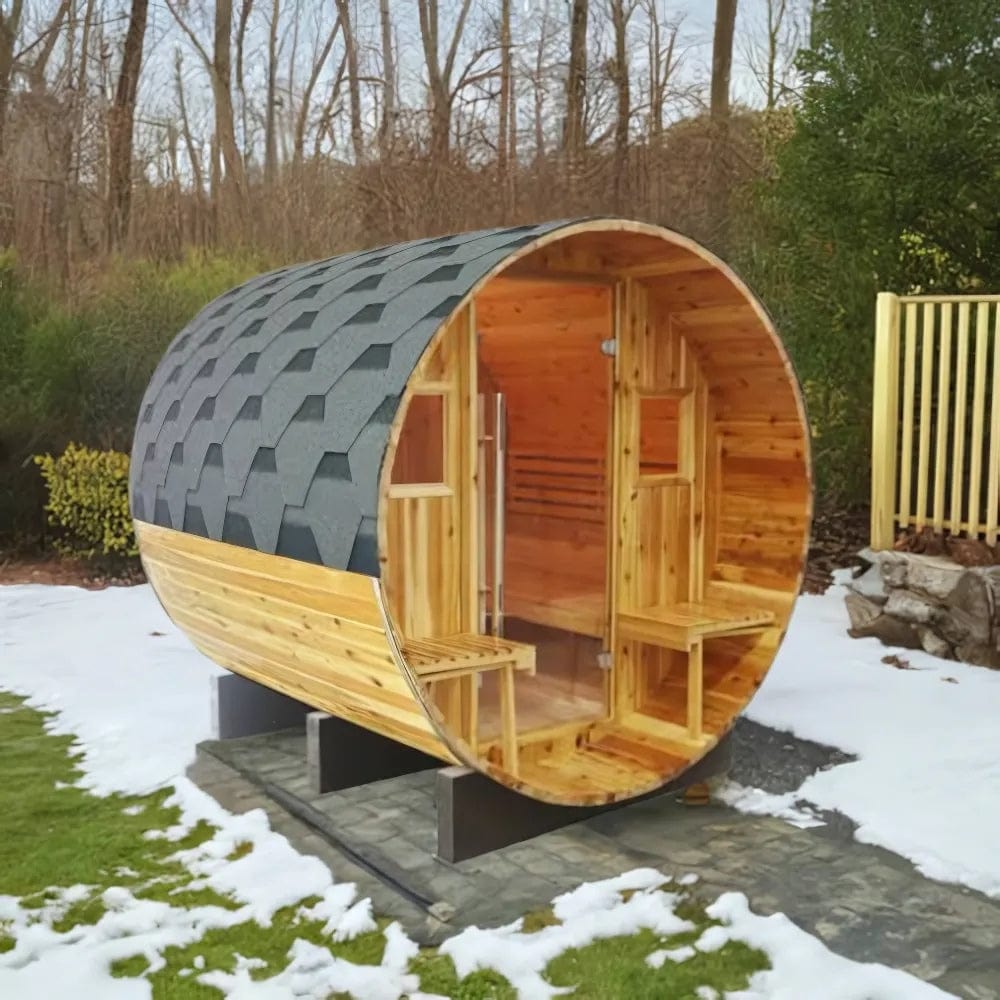 Sunray Oasis 2-4 Person Traditional Canopy Barrel Sauna