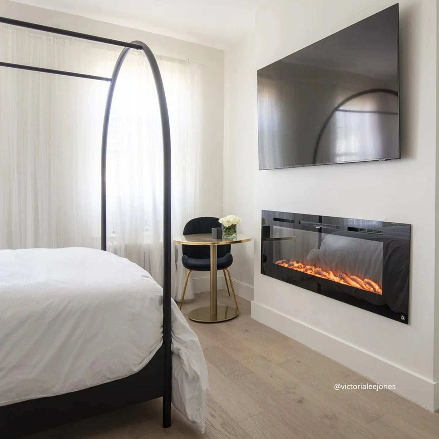 The Sideline 60" Recessed Electric Fireplace