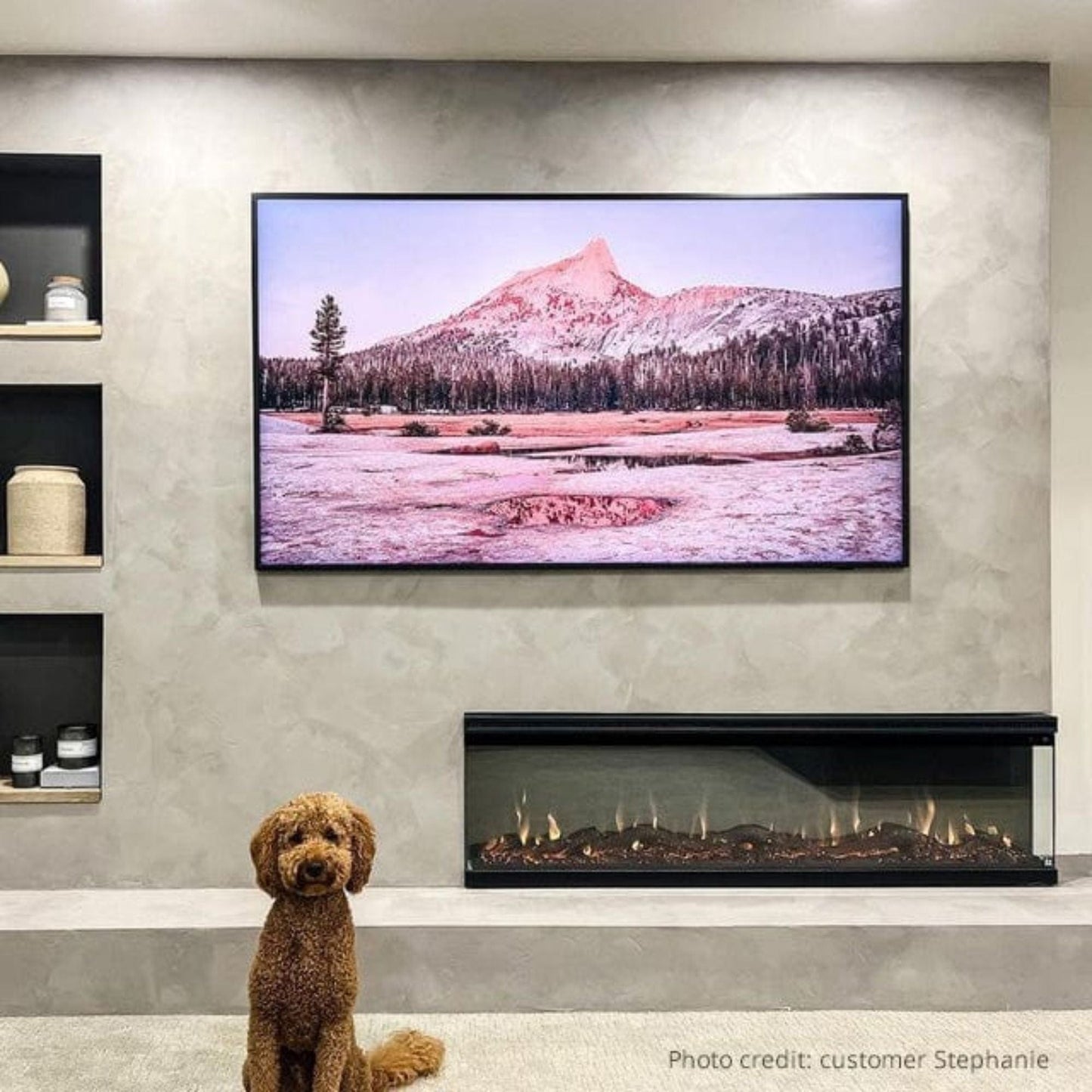 Sideline Infinity 3 Sided 60" WiFi Enabled Recessed Electric Fireplace 80046 (Alexa/Google Compatible) Touchstone