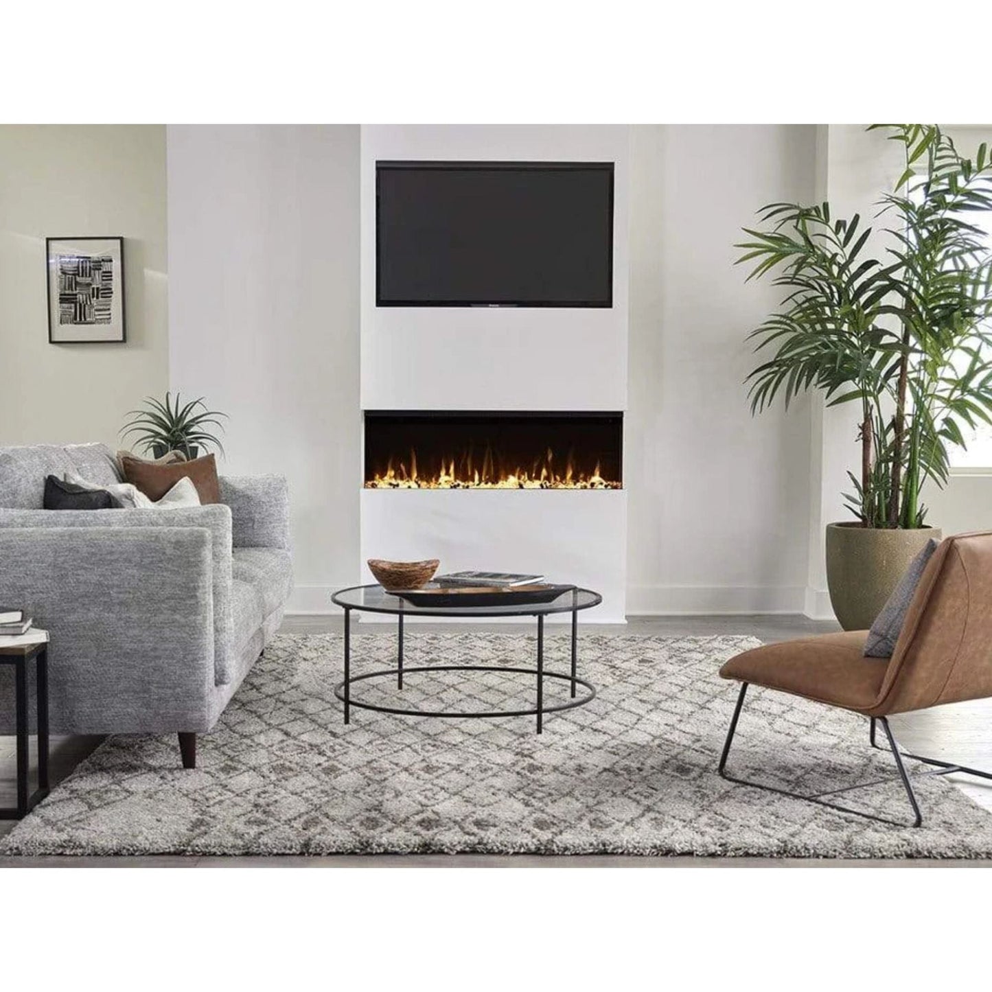 Sideline Infinity 3 Sided 60" WiFi Enabled Recessed Electric Fireplace 80046 (Alexa/Google Compatible) Touchstone