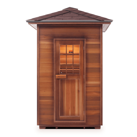 Enlighten Dry Traditional Sauna MoonLight - 2 Peak - 2 Person Outdoor Sauna