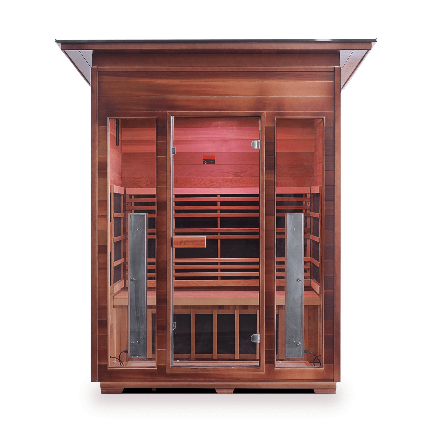 Enlighten Full Spectrum Infrared Sauna RUSTIC - 3 Slope - 3 Person Outdoor Sauna