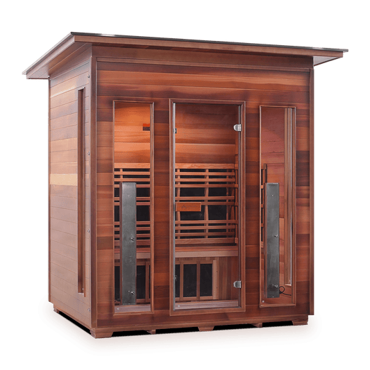 Enlighten Infrared/Traditional Sauna DIAMOND - 4 Slope - 4 Person Outdoor Sauna
